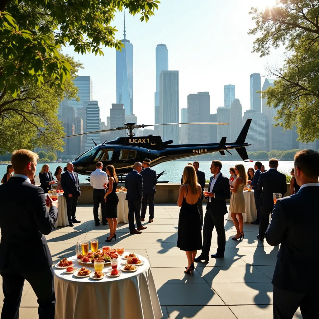 Eleganter Hubschrauber-Landeplatz für VIP-Events in der Schweiz.